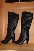 продам новые красивые женские сапоги из натуральной кожи, чёрные - Изображение #2, Объявление #1193795
