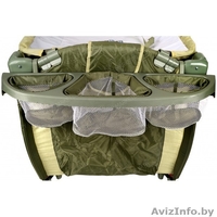 Двухуровневый манеж кровать в оранжевом цвете bebi zoo немного бу в отличном сос - Изображение #5, Объявление #1493149