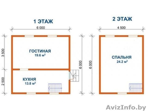 Сруб Дома люсьен 6х6 м установка Солигорск и район - Изображение #1, Объявление #1572897