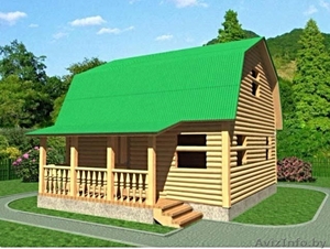 Дом из бруса Даниил 6х6 м сруб с установкой-доставкой Минск и район.