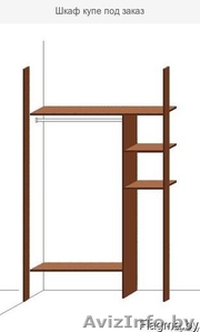 Шкаф купе под заказ 150х260х63 см из зеркала и Лакобеля