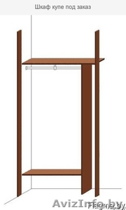 Под заказ Шкаф купе 120х260х63 см двери из дсп