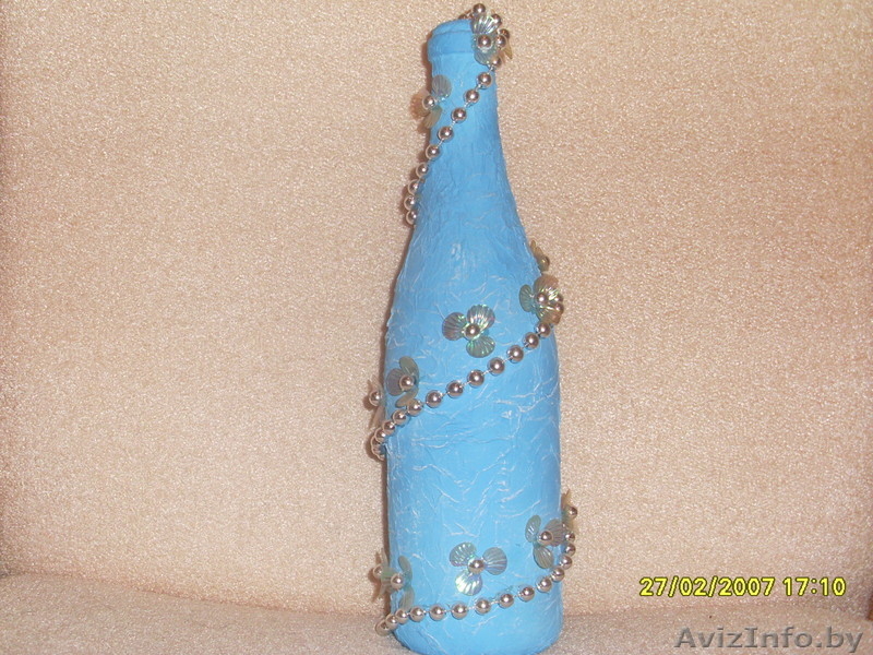 декоративные бутылки,деревья из бисера, витражные картины,декоративные бутылки н - Изображение #3, Объявление #594123
