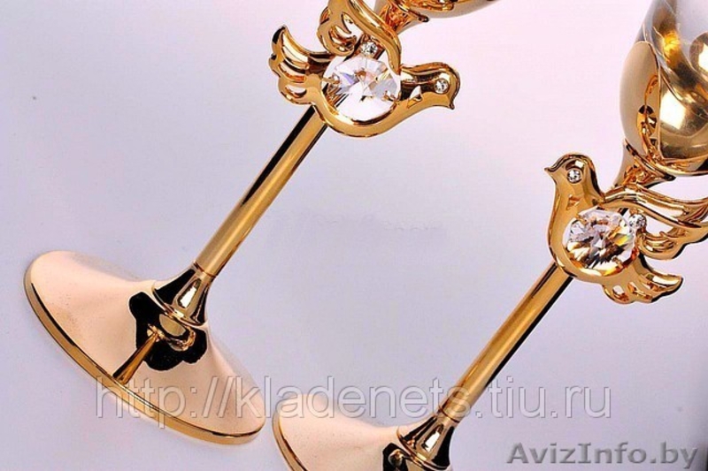 Свадебные бокалы в Солигорске. Бокалы усеянные стразами Swarovski - Изображение #8, Объявление #888710