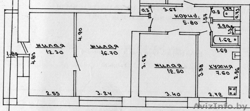 3-х комнатная квартира, ул. Козлова д 58А. Торг.  - Изображение #1, Объявление #923113