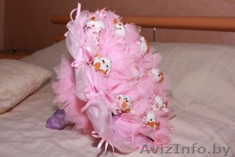 Букеты из мягких игрушек к выписке из Роддома и любому празднику в Солигорске. - Изображение #1, Объявление #1170865