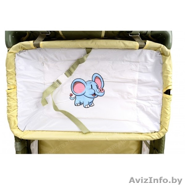 Двухуровневый манеж кровать в оранжевом цвете bebi zoo немного бу в отличном сос - Изображение #7, Объявление #1493149